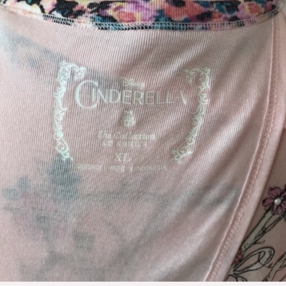 DISNEY Cinderella Pink Floral Graphic Split Back - Picture 6 of 7